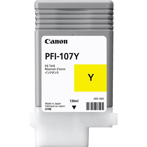 77063.jpg PFI-107Y TANQUE CANON YELLOW 130ML 6708B001 iPF 680/685/780/785 - Imagen 1